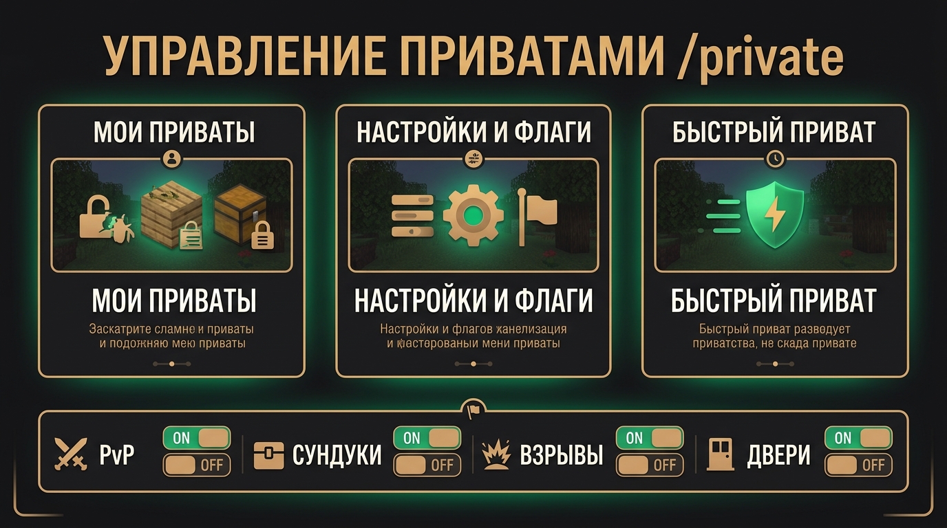 Интерфейс управления приватом /private